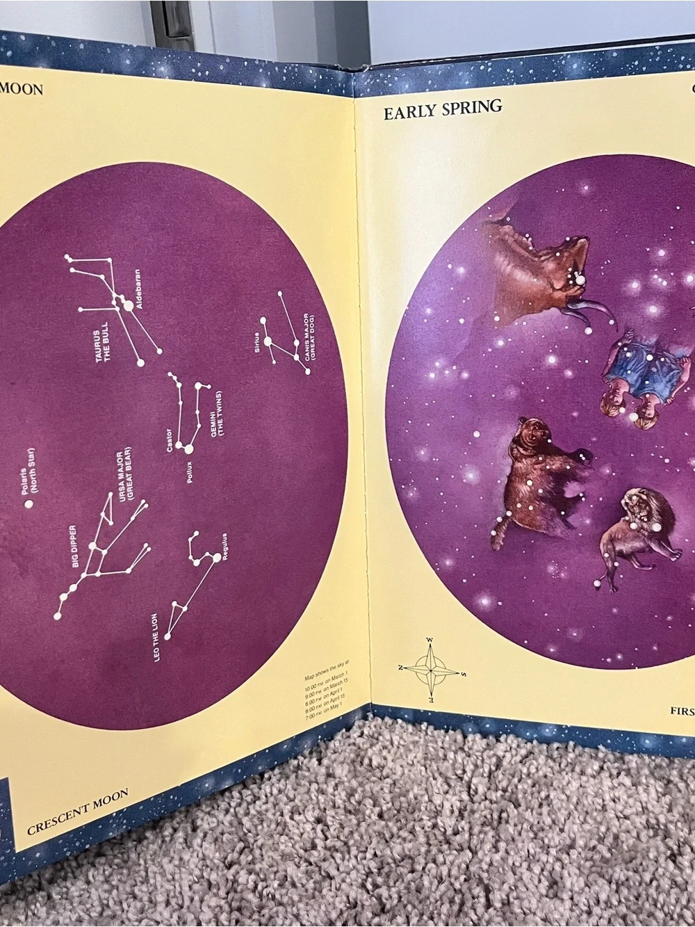 Vintage 1988 The Glow-in-the-Dark Night Sky Book Clint Hatchett Hardcover